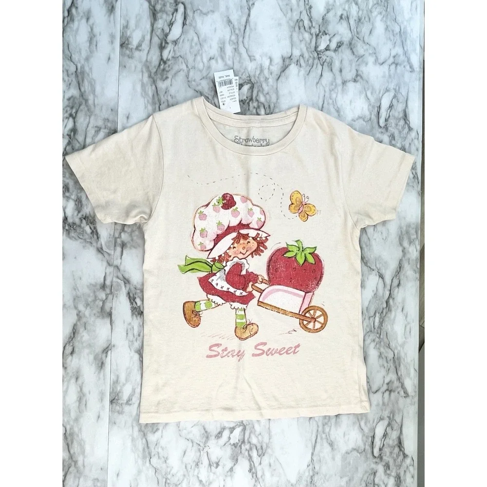 Strawberry Shortcake NWT Girls Short Sleeve‎ Tee Sz Small Novelty
